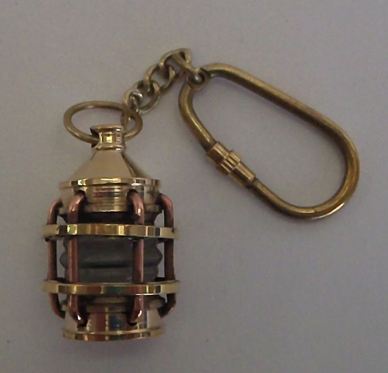 Details about   Collectible Brass Antique Lamp Ship Latern Vintage Brass Key Chain Key Ring 